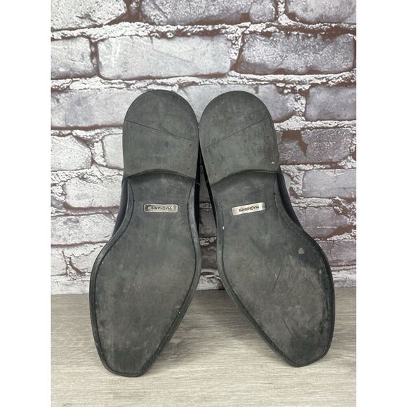 Magnanni Black Leather Buckle Monk Strap Loafers Dress Shoes Men Sz 9.5M US/43EU - Picture 10 of 16